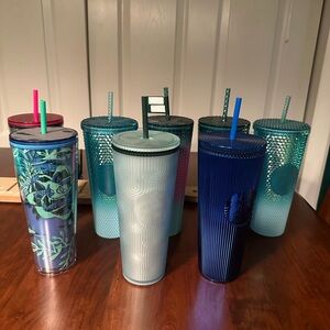 Starbucks Assorted Color Tumblers 8 Cups Bundle